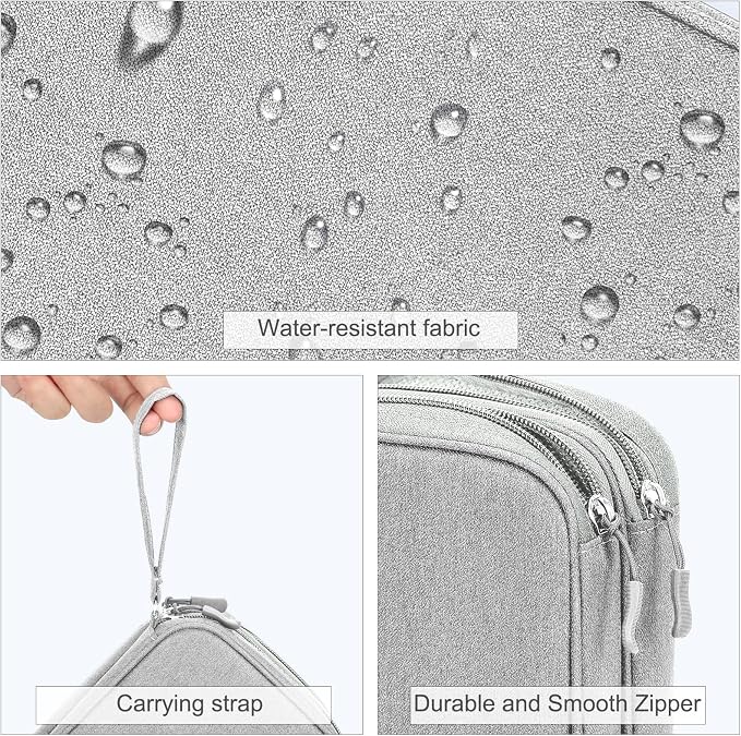FYY Electronic Organizer, Travel Tech Pouch Bag, Waterproof, Double Layers - Image 4