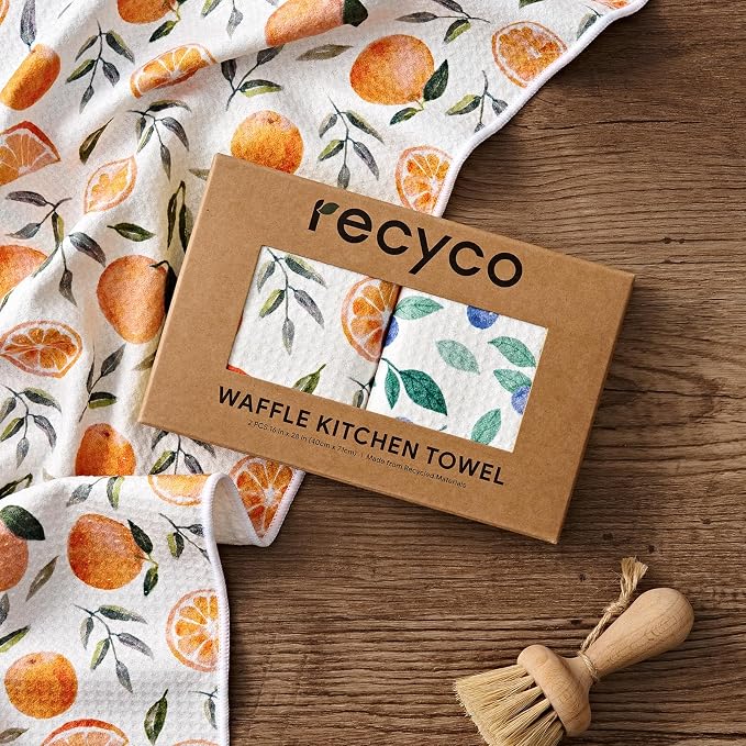 RECYCO Waffle Kitchen Towel Set of 2 - Image 7