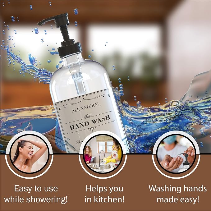 Sunrise Premium Clear Glass Soap Dispenser - Image 3