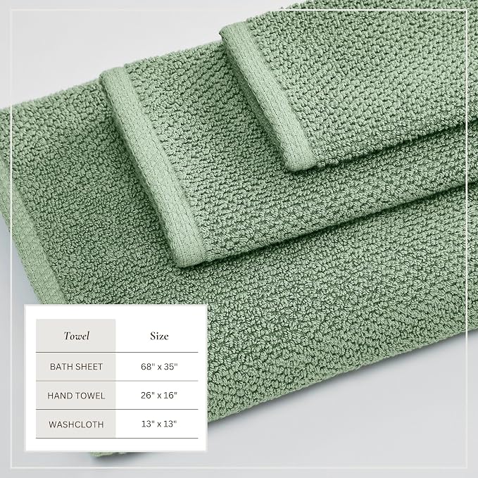 Great Bay Home 100% Cotton 6 Piece Bath Sheet Set - Image 4