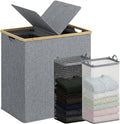efluky Laundry Hamper with Lid, Double Laundry Basket with 2 Removable Bags by efluky