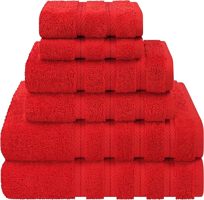 American Soft Linen 100% Cotton Luxury Turkish Towels, 6 Piece Towel Set | Soft by AmericanSoftLinen