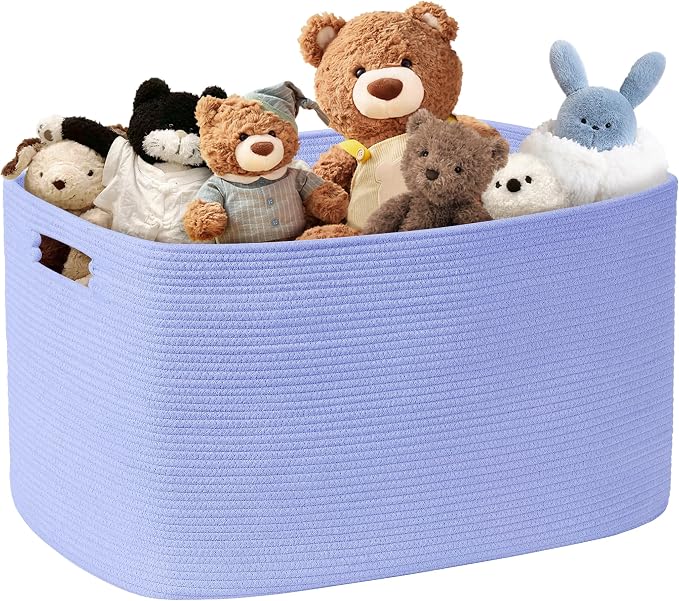 86L Large Woven Laundry Basket Hamper by SunNewt