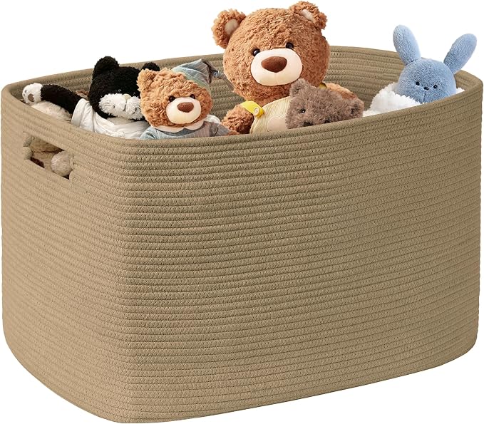 100L Extra Large Woven Laundry Basket Hamper by SunNewt