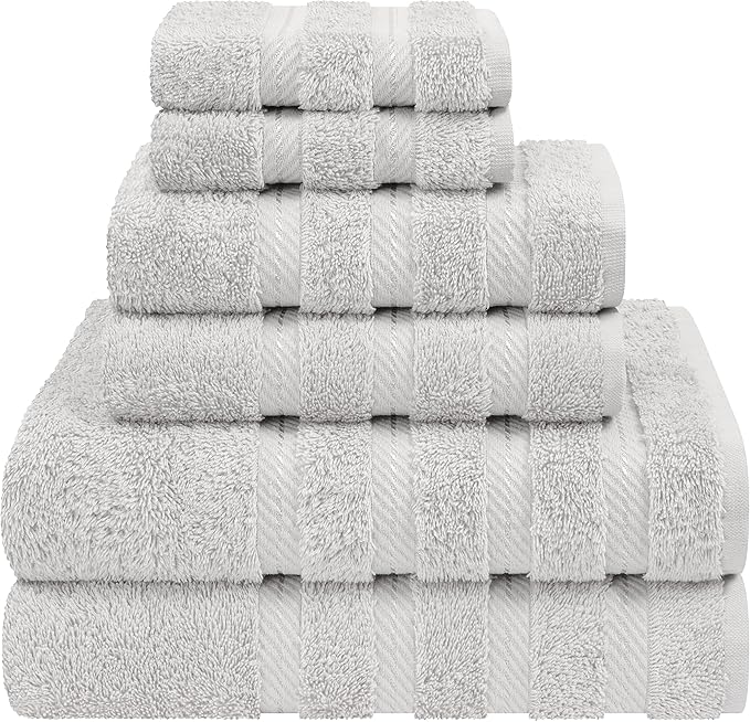 American Soft Linen 100% Cotton Luxury Turkish Towels, 6 Piece Towel Set | Soft by AmericanSoftLinen