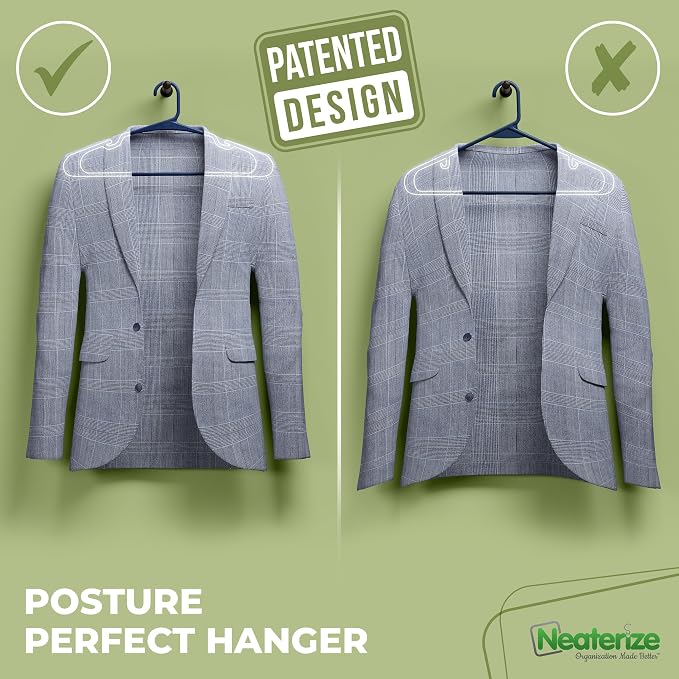 NEATERIZE Clothes Hangers Plastic 20 Pack - Image 4