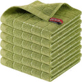 Homaxy 100% Cotton Terry Kitchen Dish Cloths, 6 Pack, Olive Green by Homaxy