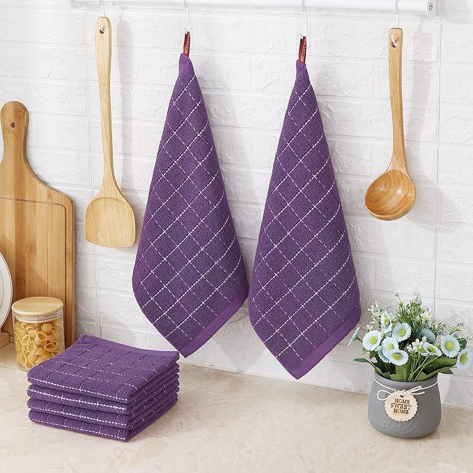 Homaxy 100% Cotton Terry Kitchen Dish Cloths, 6 Pack - Image 6