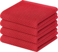 Homaxy 100% Cotton Waffle Weave Kitchen Dish Towels 4-Pack, Ultra Soft by Homaxy