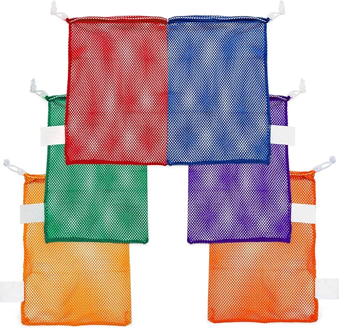 Champion Sports Mesh Equipment Bag – Heavy-Duty Nylon Drawstring Bag by ChampionSports