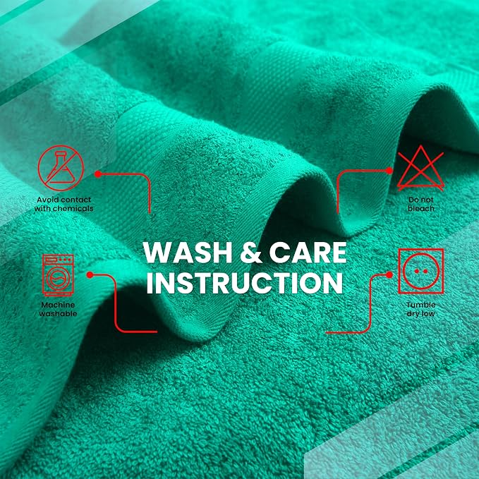 Infinitee Xclusives 100% Ring-Spun Cotton Bath Towels - Image 7