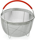 Original Salbree Steamer Basket for 3 qt quart Instant Pot Accessories, Stainless Steel Strainer and Insert fits IP Insta Pots, Instapot, Other Pressure Cookers, with Silicone Handle [6qt 8qt avail]