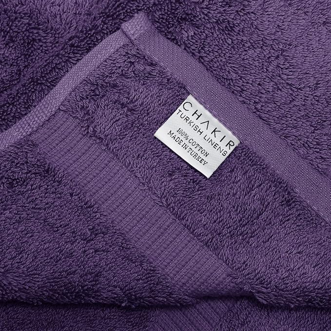 Chakir Turkish Linens 100% Cotton 4-Pack Bath Towels 27x54, Plum | Premium - Image 6