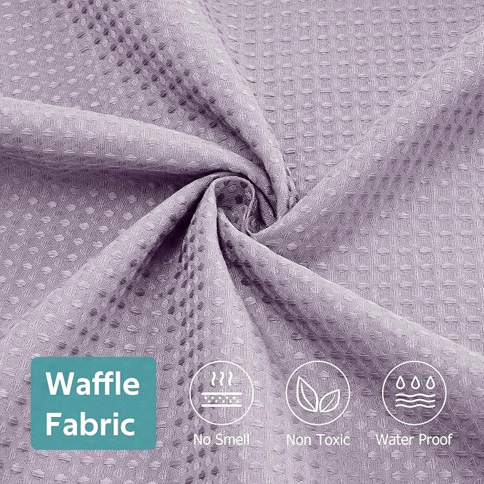 Vipfree 3 in 1 Shower Curtain Set, Waffle Shower Curtain and Liner Set - Image 7