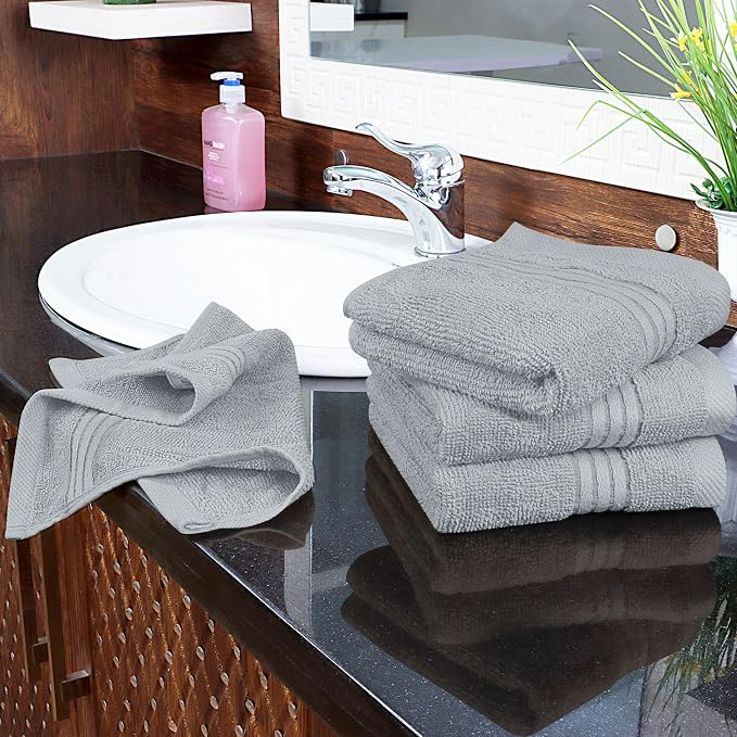Utopia Towels 12 Pack Premium Wash Cloths, 12x12 in, 100% Cotton, Cool Grey | - Image 8
