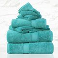 SUPERIOR Egyptian Cotton Ultra Plush & Absorbent, 6 Piece Set, Turquoise | by SUPERIOR