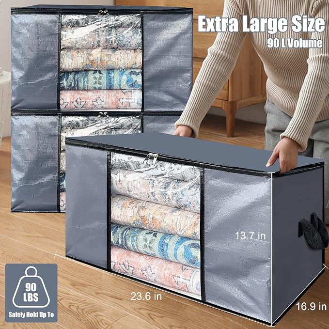 Cosy Family 12 Pack 90L Heavy Duty Extra Large Moving Bags - Image 6