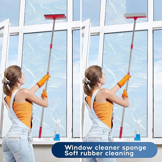 Window Squeegee, 2-in-1 Window Cleaner - Image 5