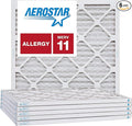 Aerostar 21 1/4x21 1/4x1 MERV 11, Pleated Air Filter, 21 1/4 x 21 1/4 x 1, Box of 6, Made in the USA