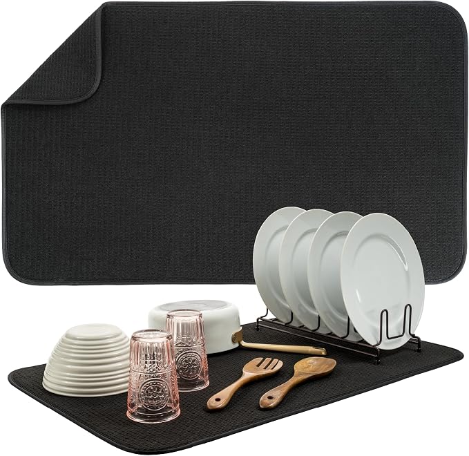 S&T INC. Dish Drying Mat, XXL Kitchen Counter Mat by STINC