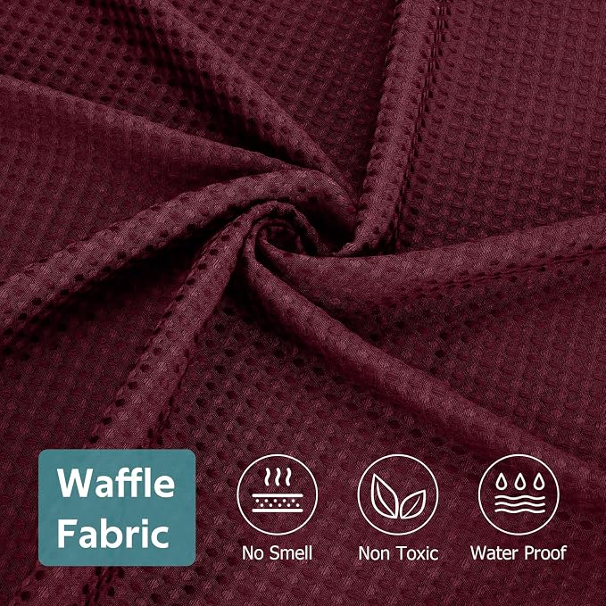 Vipfree 3 in 1 Shower Curtain Set, Waffle Shower Curtain and Liner Set - Image 7