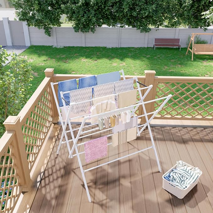 Drying Rack Clothing, 12 Drying Poles - Image 7