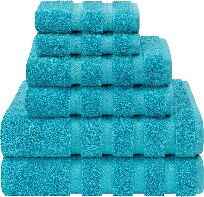 American Soft Linen 100% Cotton Luxury Turkish Towels, 6 Piece Towel Set | Soft by AmericanSoftLinen