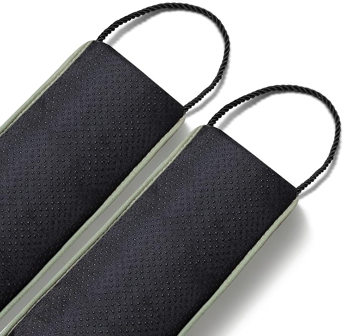 Sunolga Door Draft Stopper, Removable Washable Cover, Light Green | Weighted - Image 4