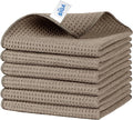 MR.SIGA Waffle Pattern Microfiber Cleaning Cloths, 6 Pack, Sandy Brown by MRSIGA