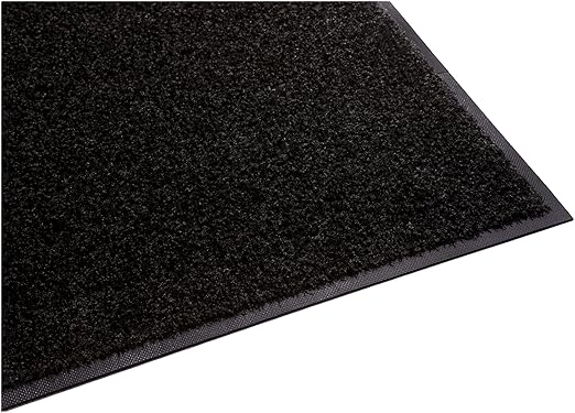 Guardian Platinum Series Indoor Wiper Floor Mat, Rubber with Nylon Carpet, 6'x16', Black