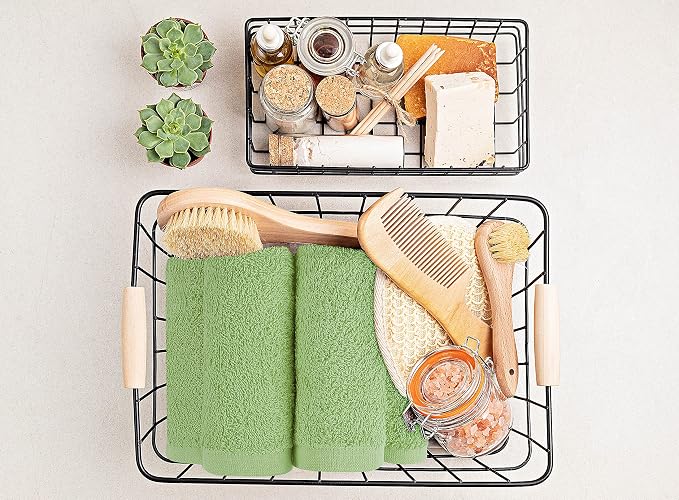 Utopia Towels 24 Pack Washcloths, 12x12 in, 100% Cotton, Sage Green | Premium - Image 6