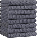 Homaxy 100% Cotton Oversized Waffle Weave Kitchen Towels 8-Pack, Dark Grey | 20 by Homaxy