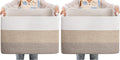 OIAHOMY 108L Large Cotton Rope Basket, Rectangle Woven Baskets by MasterofSpaceOptimization