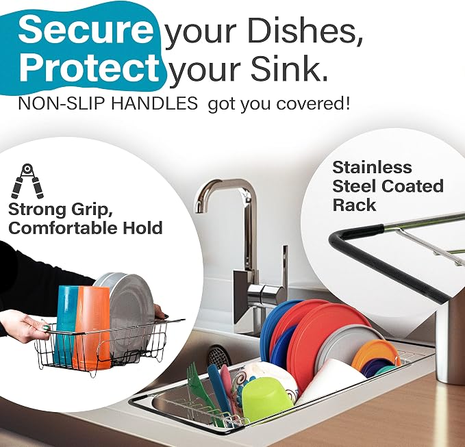 Better Houseware Over The Sink Dish Drying Rack, Space-Saving Stainless Steel - Image 3