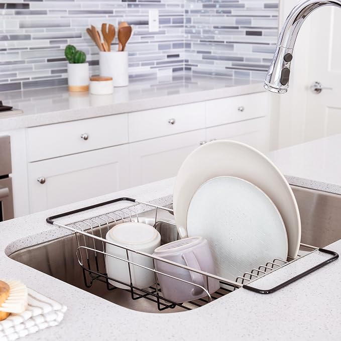 Better Houseware Over The Sink Dish Drying Rack, Space-Saving Stainless Steel - Image 5