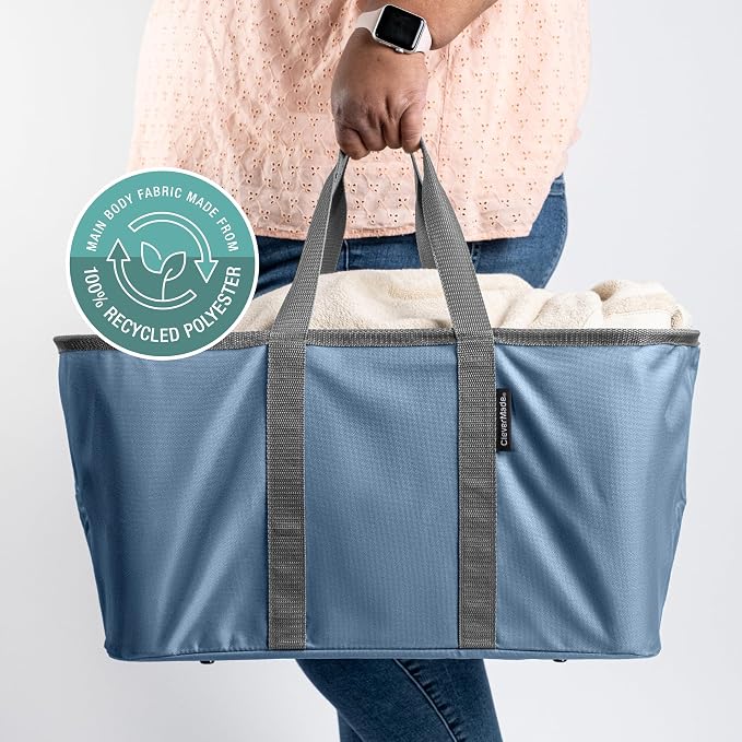 CleverMade Collapsible Laundry Tote, 50L Carry-All Tote, 2 Pack - Image 7