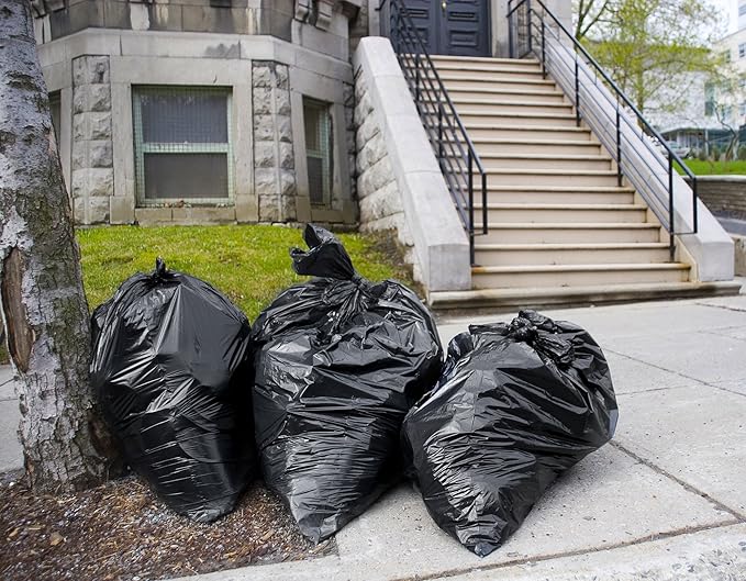 Tasker Contractor Garbage Bags 55 Gallon, 3 Mil Black Contractor Garbage Bag - Image 2