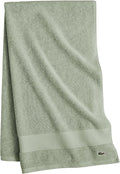 Lacoste Heritage 100% Supima Cotton Bath Towel 30" x 54", Aloe | Highly by Unknown
