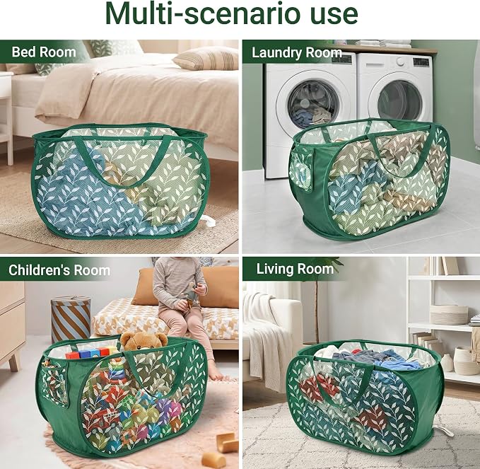 Durable Collapsible Laundry Baskets, Foldable Laundry Basket - Image 7