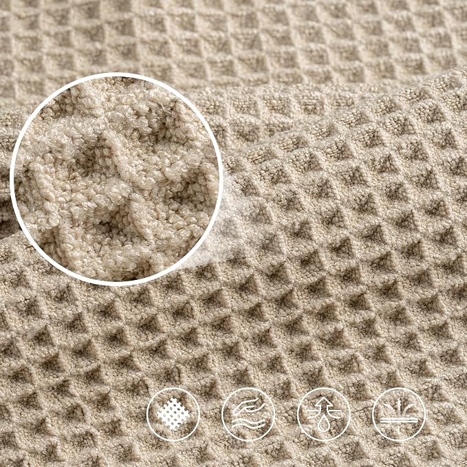 POLYTE 430 GSM Poly Blend Microfiber Quick Dry Waffle Hand Towel, 16x30 in | 4 - Image 4