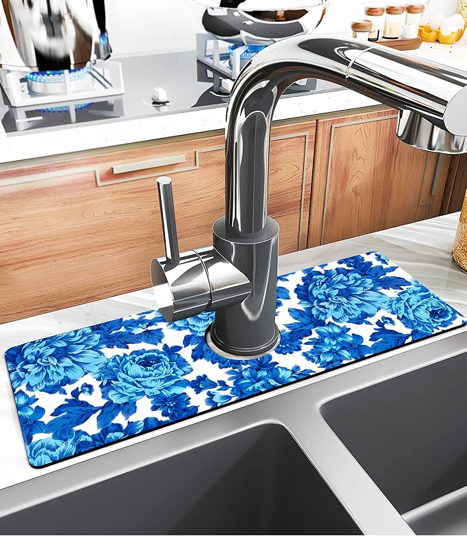 Kitchen Sink Splash Guard Faucet Mat Super Absorbent Fast Drying Mat Sink - Image 2