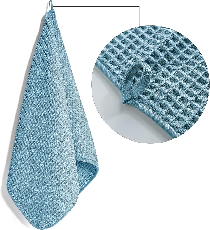 POLYTE 430 GSM Poly Blend Microfiber Quick Dry Waffle Hand Towel, 16x30 in | 4 - Image 3