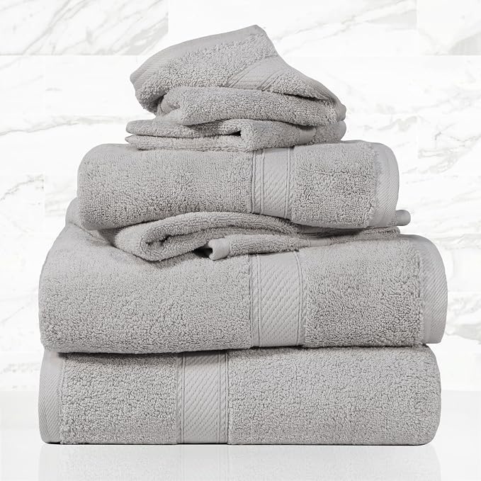 SUPERIOR Egyptian Cotton Ultra Plush & Absorbent, 6 Piece Set, Soft Luxury - Image 2