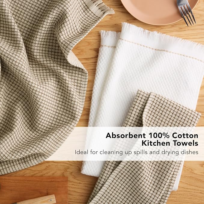 KitchenAid Gourmet Series Gridlines Kitchen Towels 3-Pack Set, 100% Cotton - Image 7