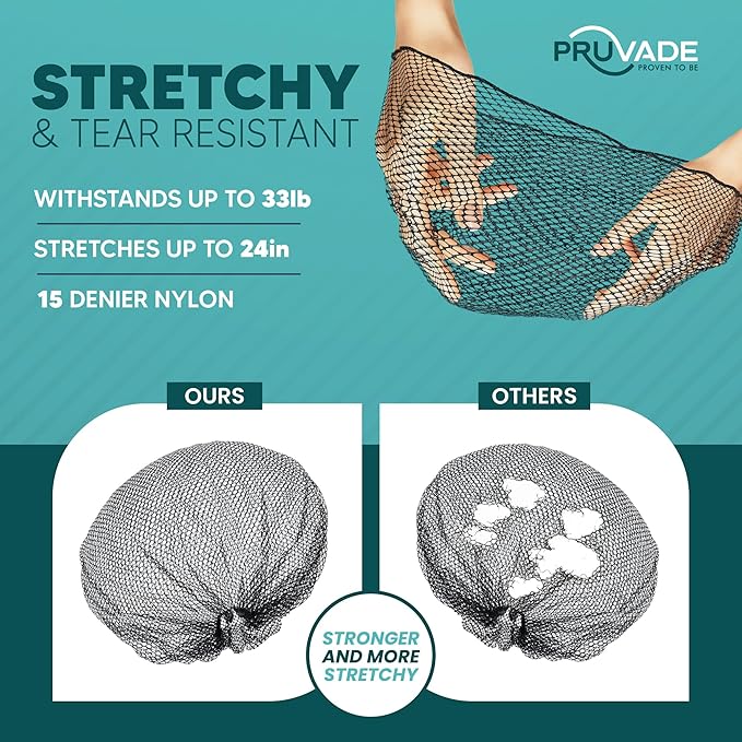 Nylon Hair Nets for Women & Men | 300 Pack | 24" Honeycomb Mesh Hair Net for Food Service, Medical & Industrial Use - Breathable & Sturdy for Bun Hair, Most Long & Short Hair - Latex Free