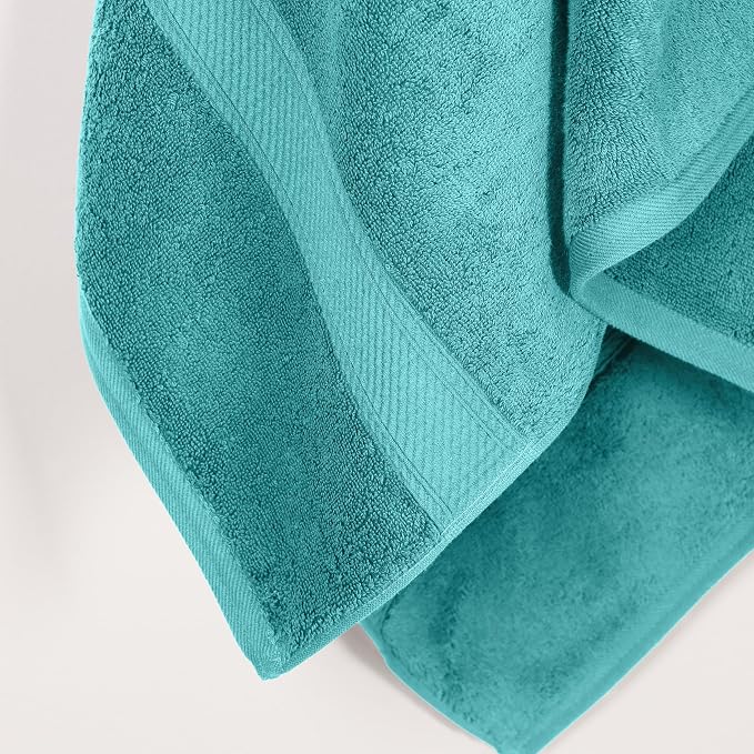 Superior Egyptian Cotton Plush & Absorbent, Bath Towel Set of 2, Turquoise | - Image 3