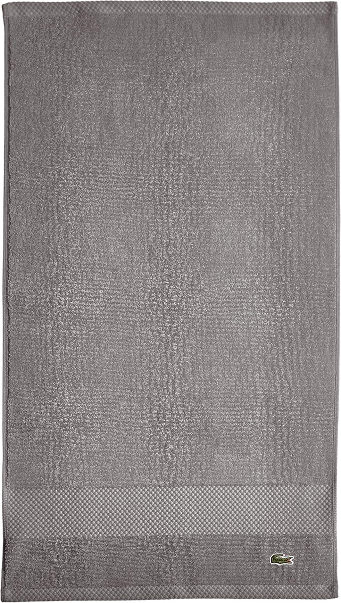 Lacoste Heritage 100% Supima Cotton Hand Towel 16" x 30", Meteorite | Highly by Unknown