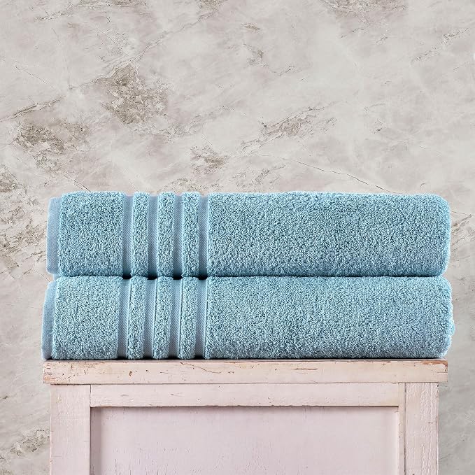 Hawmam Linen Jumbo Large Bath Sheets Towels 2 Pack Soft and Absorbent - Image 2