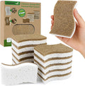 Silkyhose 12 Pack Natural Kitchen Sponges, Cellulose Coconut & Non-Scratch | by Silkyhose