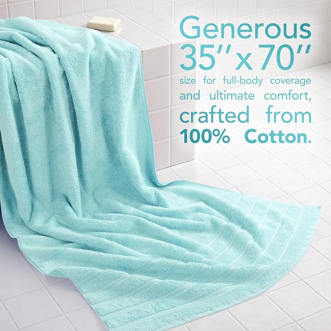 American Soft Linen 100% Cotton Luxury Turkish Towels, 35x70 XL Bath Sheet | - Image 2